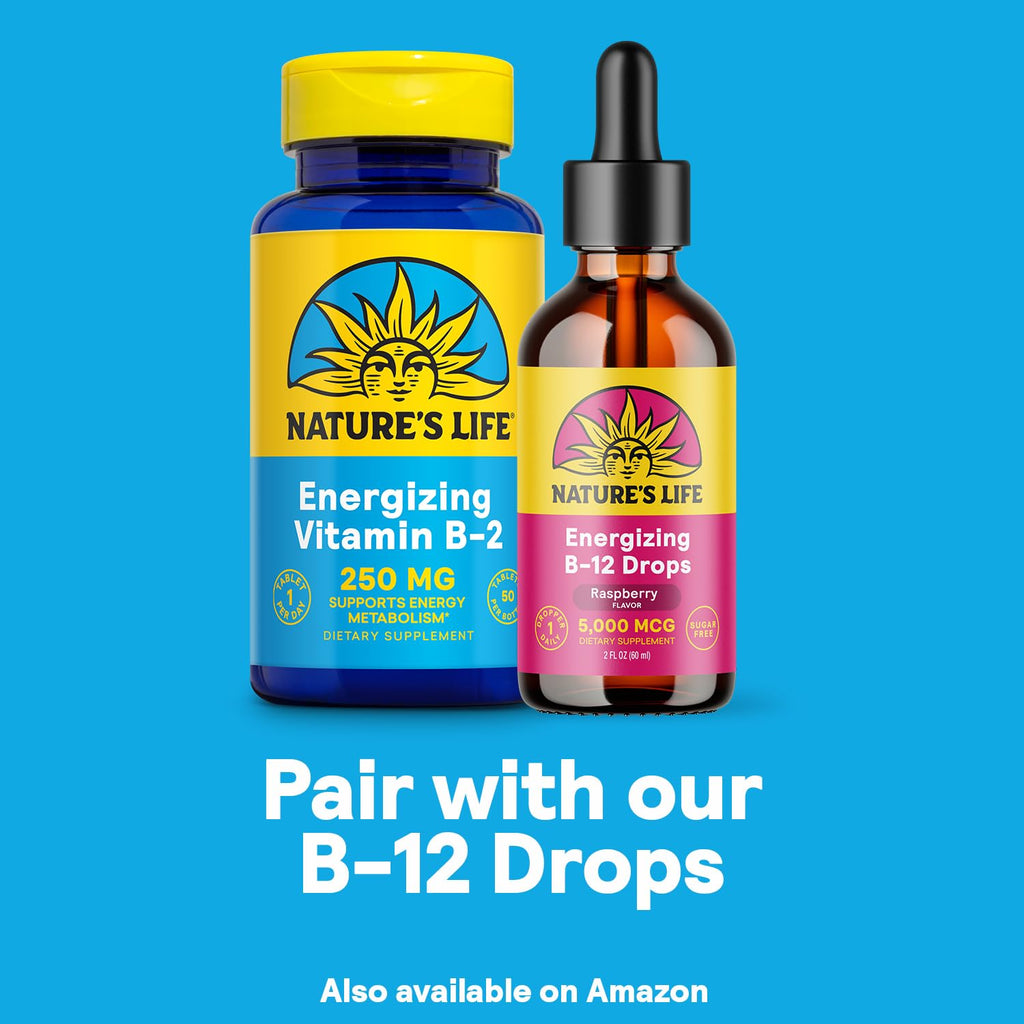 Nature's Life Vitamin B-2 250mg Powerful Support for Healthy Skin