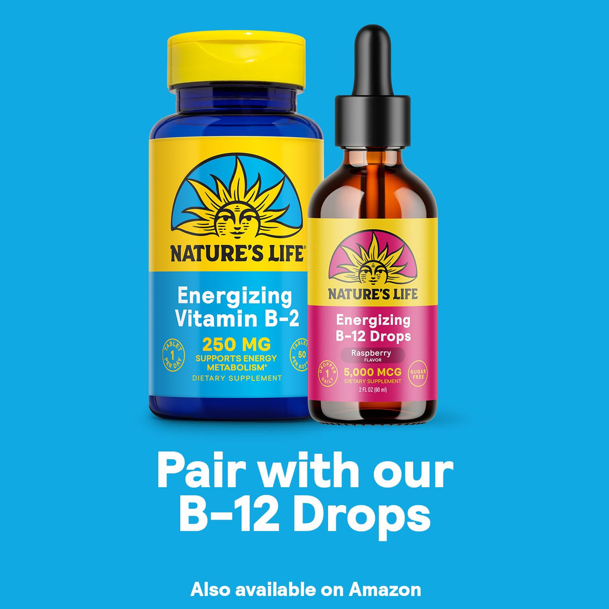 Nature's Life Vitamin B-2 250mg Powerful Support for Healthy Skin