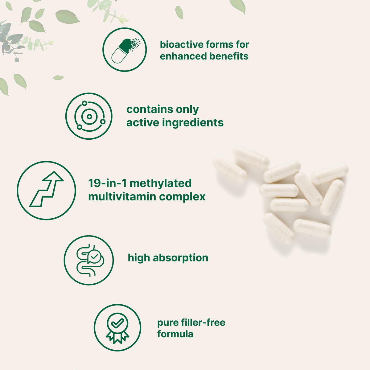 Micro Ingredients Pure Methylated Multivitamin - 240 Capsules - image 3