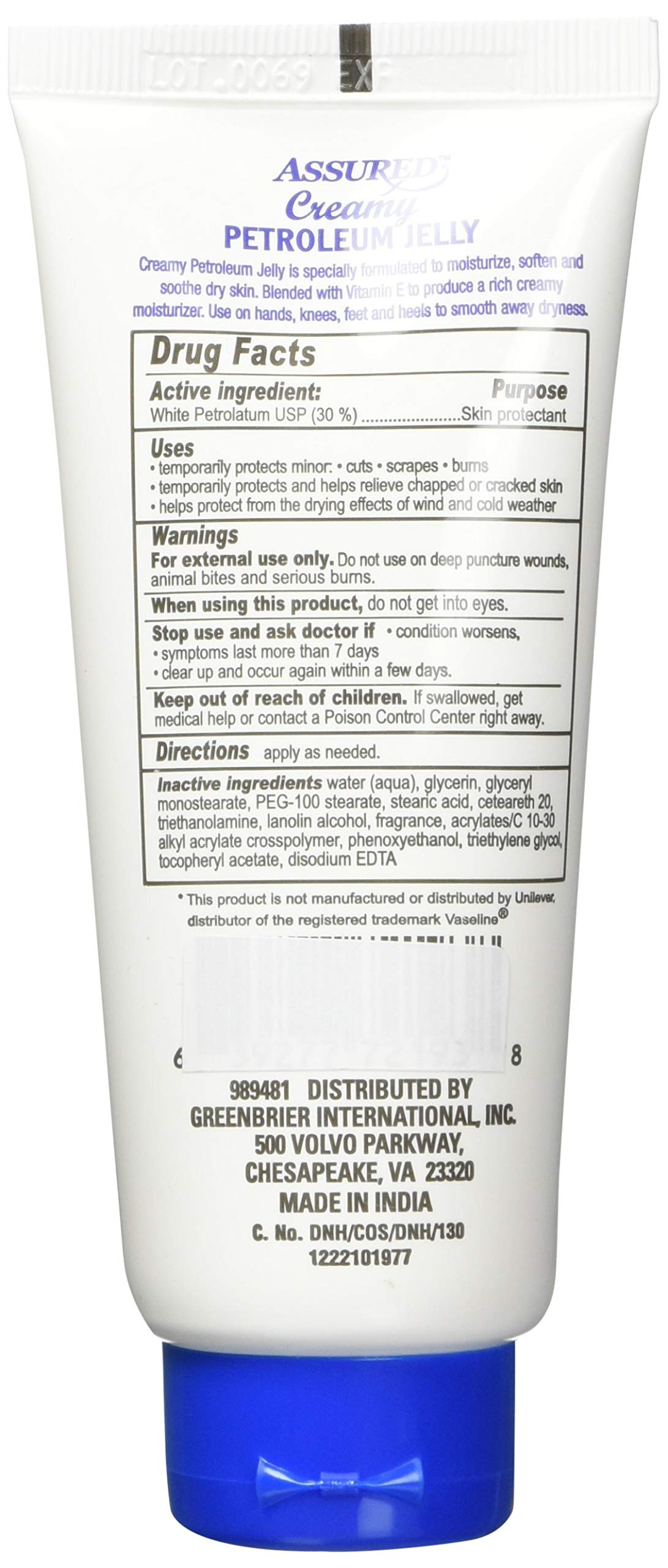 Assured Vitamin E Enriched Petroleum Jelly Hand Cream - 3 Pack - image 2