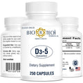 Bio-Tech Pharmacal Vitamin D3 5000 IU - 250 Capsules