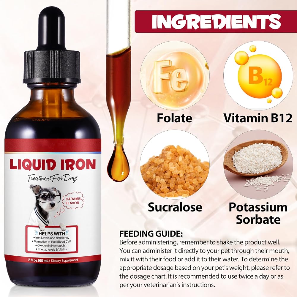 FSLHCY Iron Supplement for Dogs Liquid - 2 fl oz - image 3