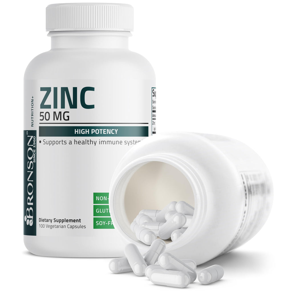 Bronson Zinc Complex 50 mg - 100 Vegetarian Capsules - image 4