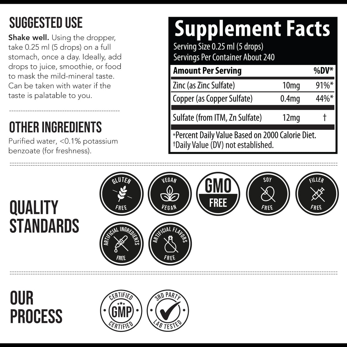 Triquetra Health Ionic Zinc Plus Copper Liquid Concentrate - 2 Fl Oz - image 2