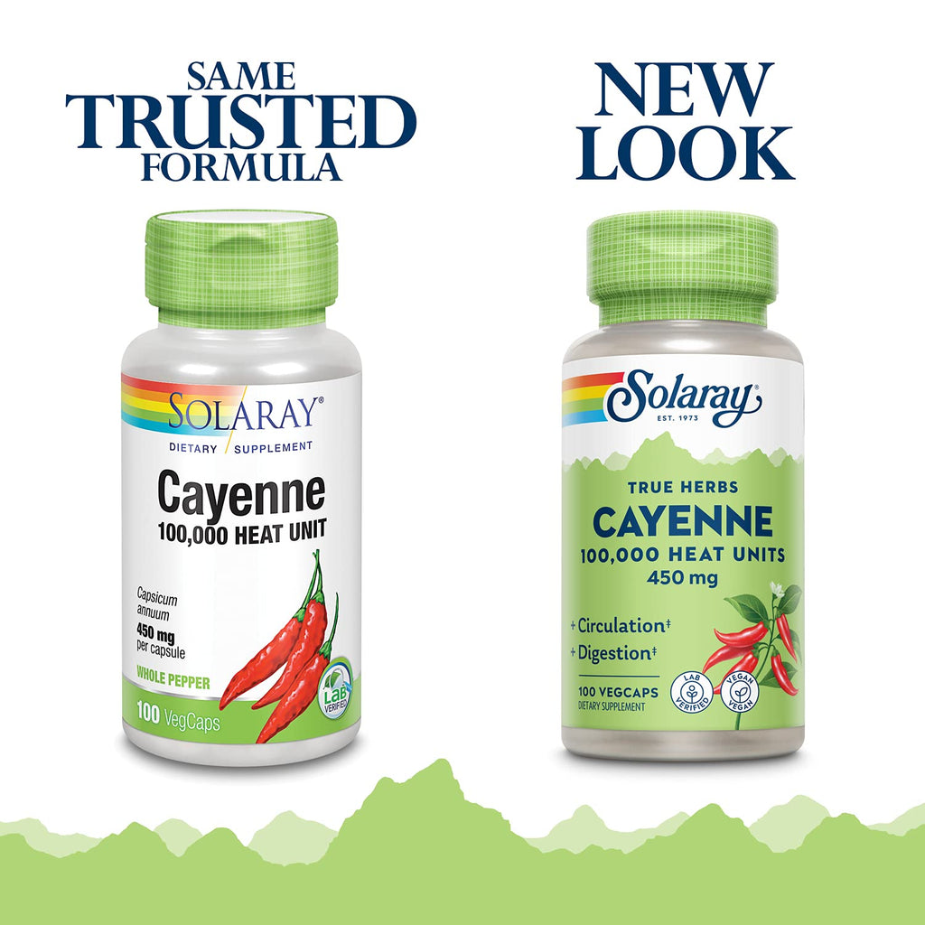 Solaray Cayenne 100,000 Heat Units Capsaicin Supplement - image 2