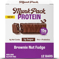 Munk Pack Keto Protein Bars Brownie Nut Fudge - 12 Count