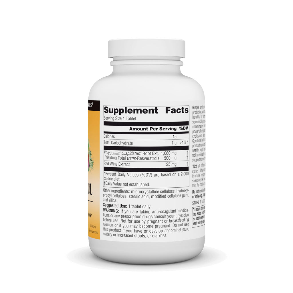 Source Naturals Resveratrol 500 mg - 120 Tablets - image 2