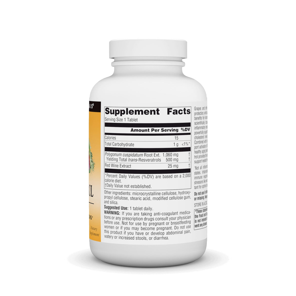 Source Naturals Resveratrol 500 mg - 120 Tablets - image 2