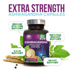 Nature's Strength Ashwagandha Supplements 1100mg - High-Absorption