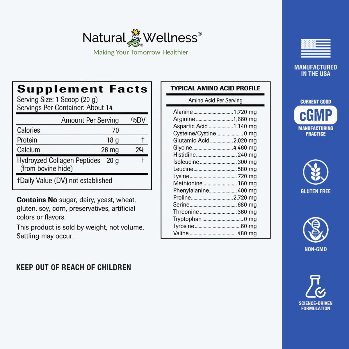 Natural Wellness Collagen Peptides Type I & III Powder - 2-Pack - image 2