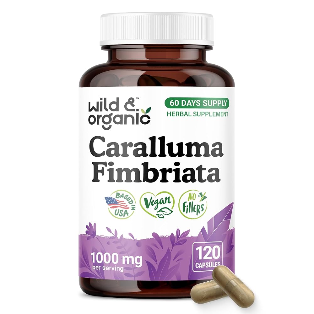 Wild & Organic Caralluma Fimbriata 1000 mg - 120 Capsules