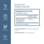 Eclectic Institute Ginkgo Biloba Cognitive Support - 120 Capsules - image 2