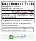 naturActiiv Organic Vitamin D3 5000 IU - 120 Capsules - image 2
