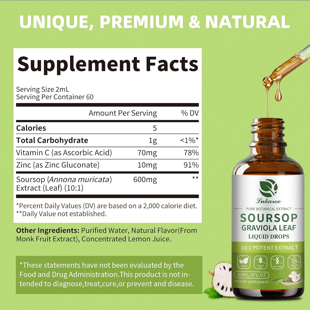 Lukaree Pure Soursop Graviola Leaf Extract for Immunity