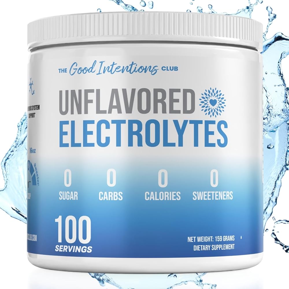 The Good Intentions Club Unflavored Electrolytes Powder - 100 Servings