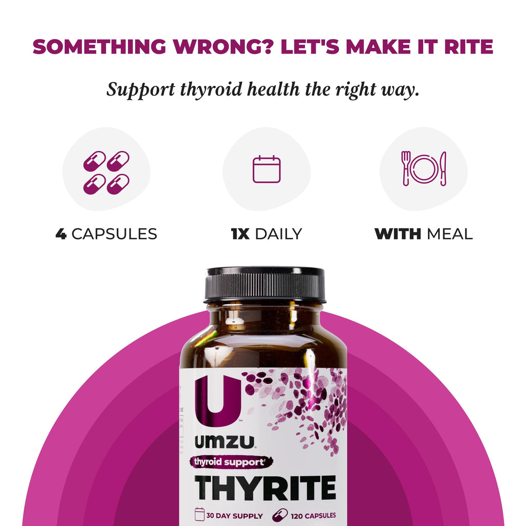 UMZU Thyrite Thyroid Support Supplement - 120 Capsules - image 5
