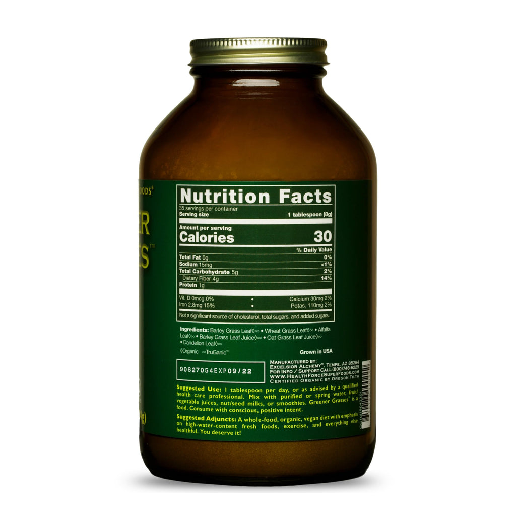 HealthForce SuperFoods Greener Grasses Alkalizer Powder - 10 oz - image 2