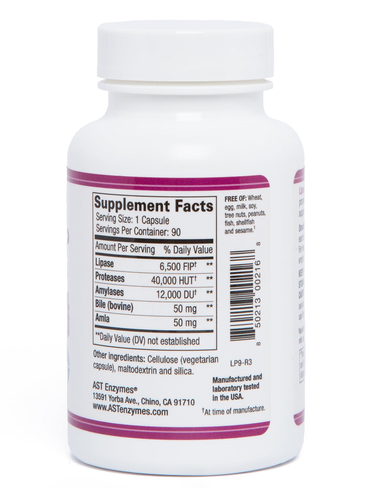 AST Enzymes Lipase-HP Plus Digestive Enzyme - 90 Vegetarian Capsules - image 3