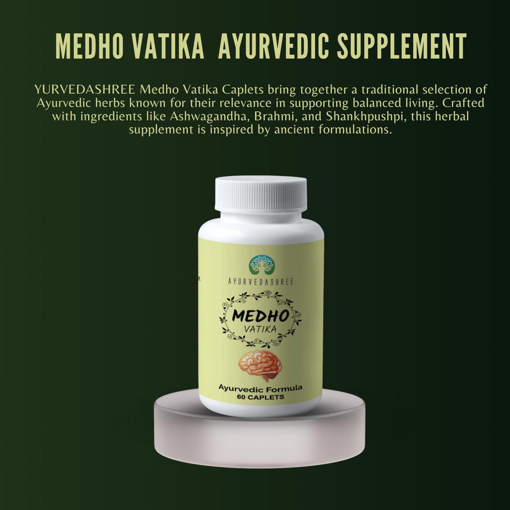 AYURVEDASHREE Medho Vatika Herbal Supplement - 60 Caplets - image 6