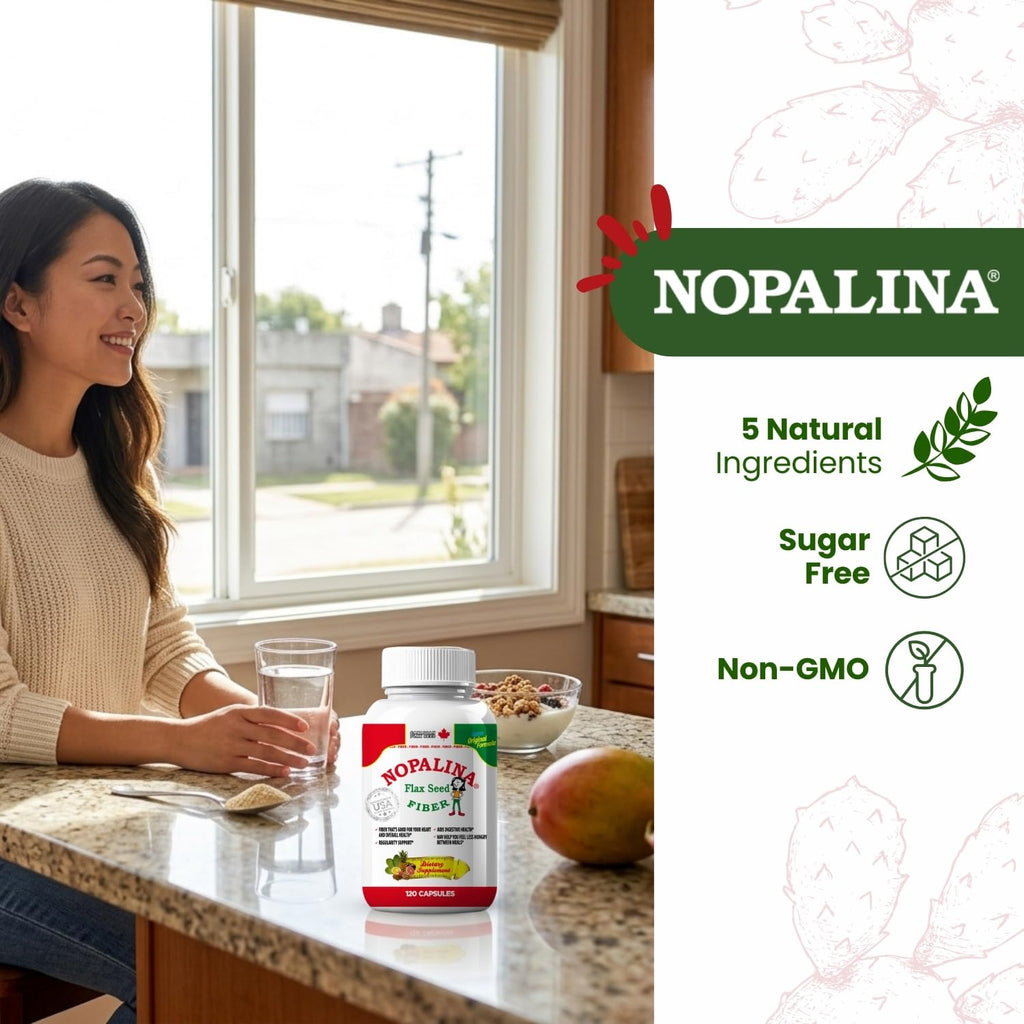 Nopalina Fiber Formula Digestive Health - 120 Capsules - image 5