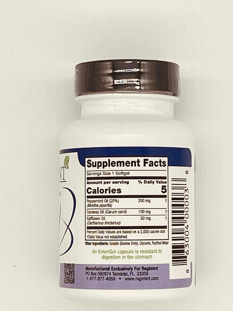 REGIMINT Peppermint Oil Plus Caraway Digestive Support - 180 Capsules - image 2