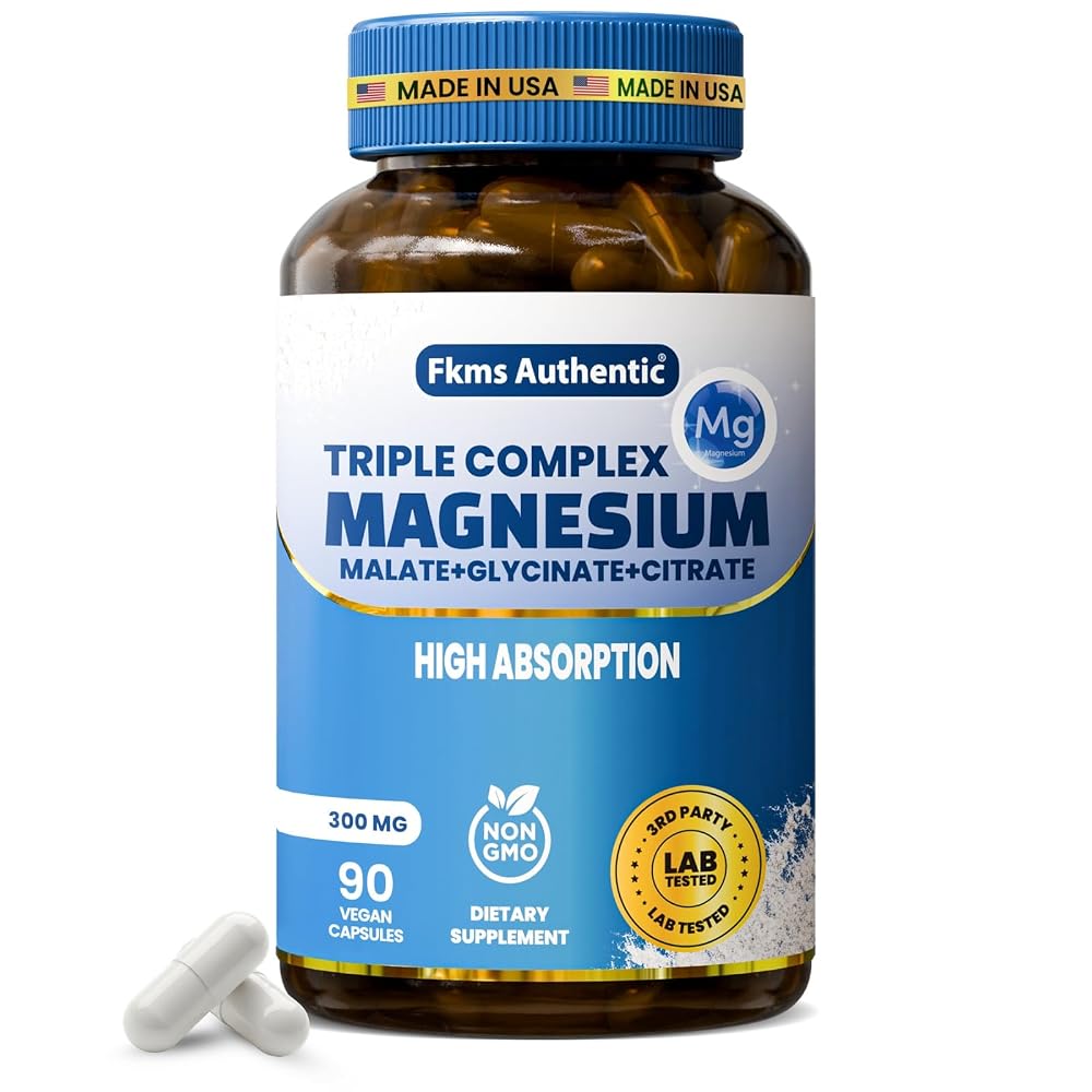 FKMS Authentic Triple Magnesium Complex 300mg for Sleep - 90 Capsules