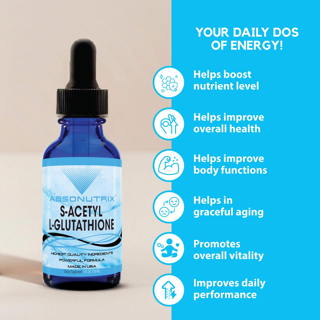 Absonutrix S-Acetyl L-Glutathione 100 mg Liquid - 4 Fl Oz - image 5
