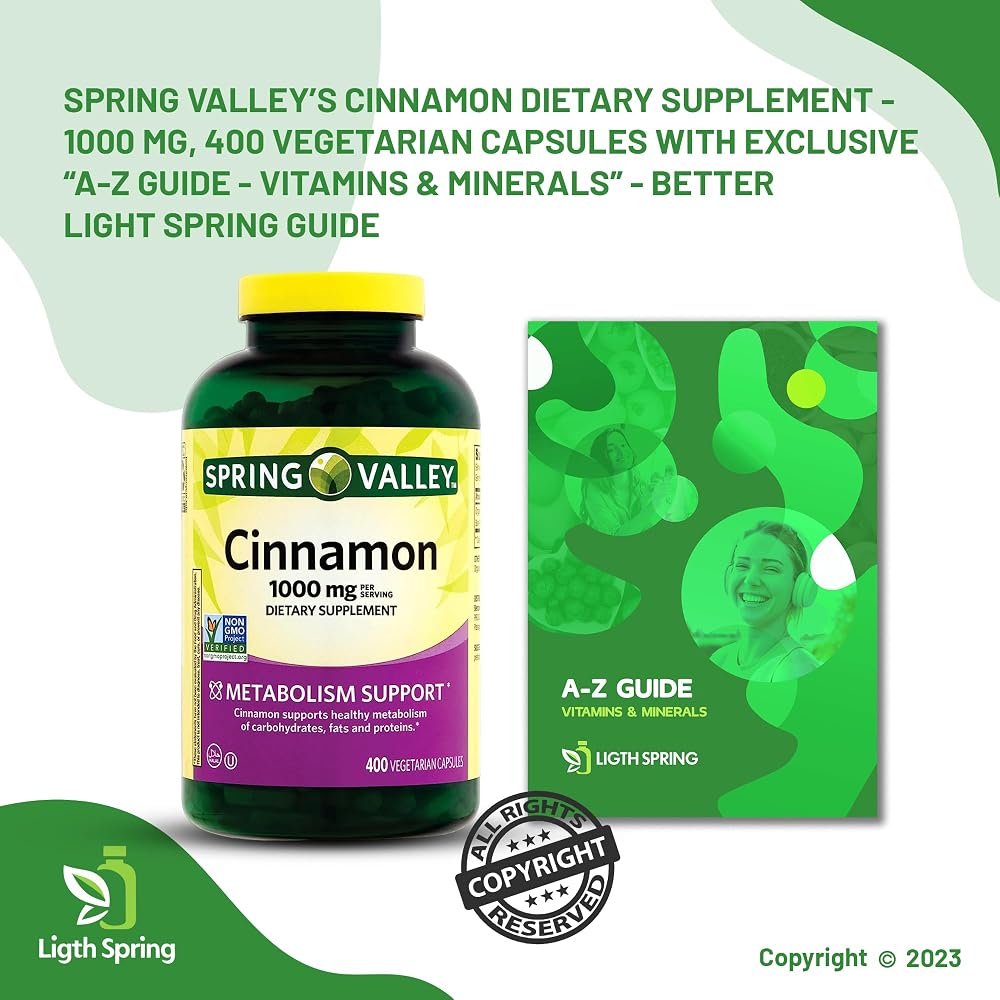 LightSpring Cinnamon Dietary Support Vegetarian Capsules 1000 mg - 400 Count - image 4