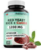 Yuve Red Yeast Rice 1200 mg with CoQ10 - 120 Vegetarian Capsules