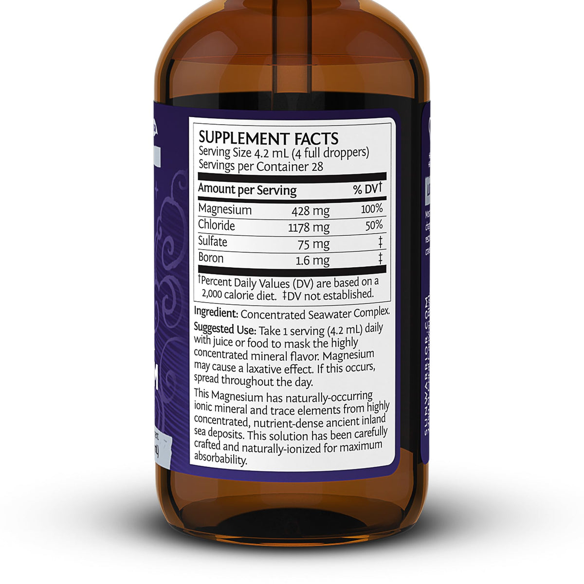Sunwarrior Magnesium Mineral Supplement Ionic Liquid - 4 FL Oz - image 2
