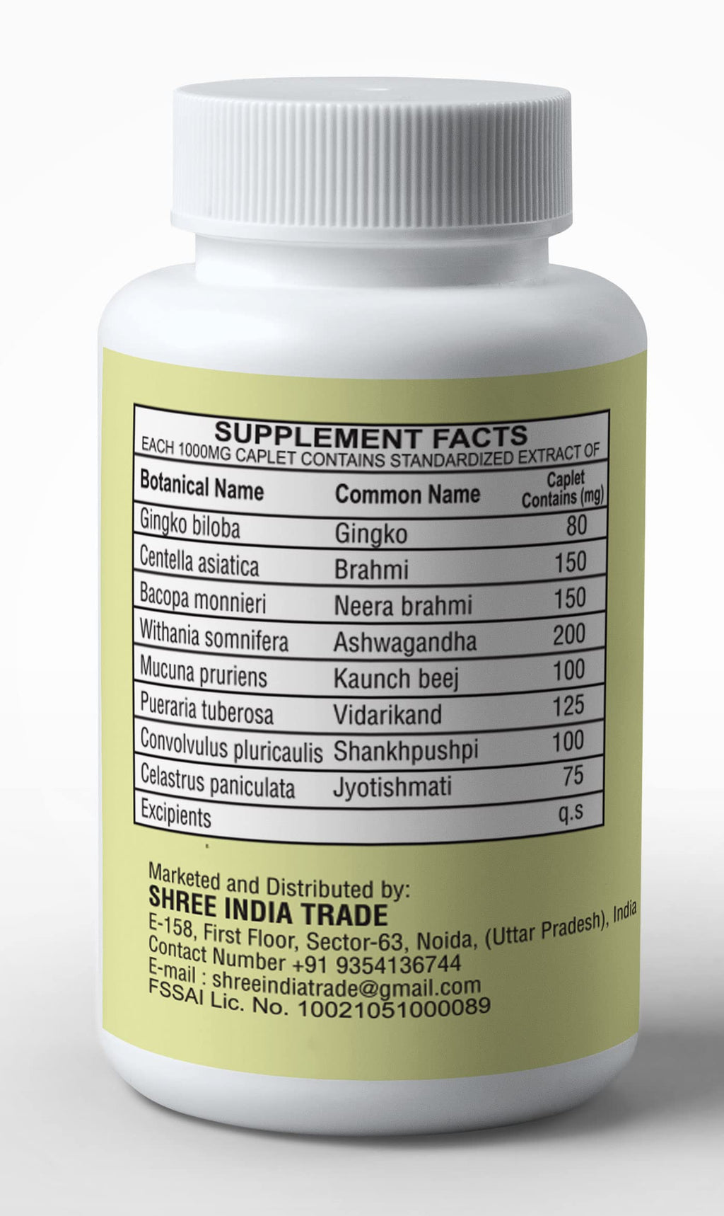 AYURVEDASHREE Medho Vatika Herbal Supplement - 60 Caplets - image 8