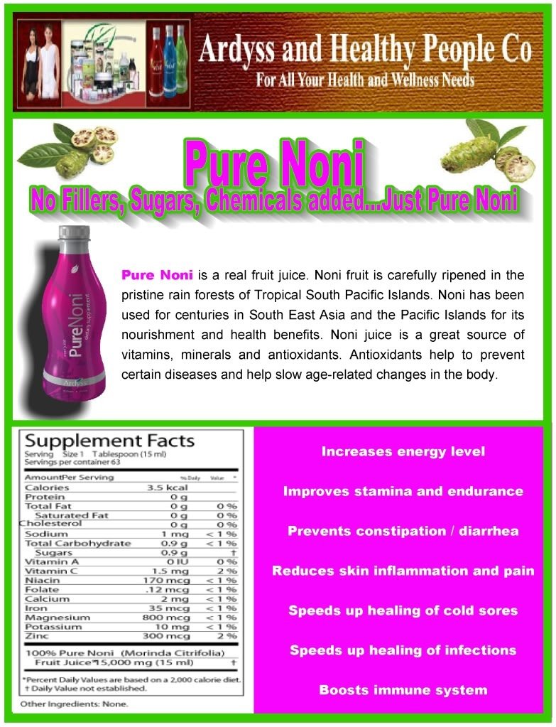 Ardyss Pure Noni Dietary Supplement - 1 Bottle - image 2