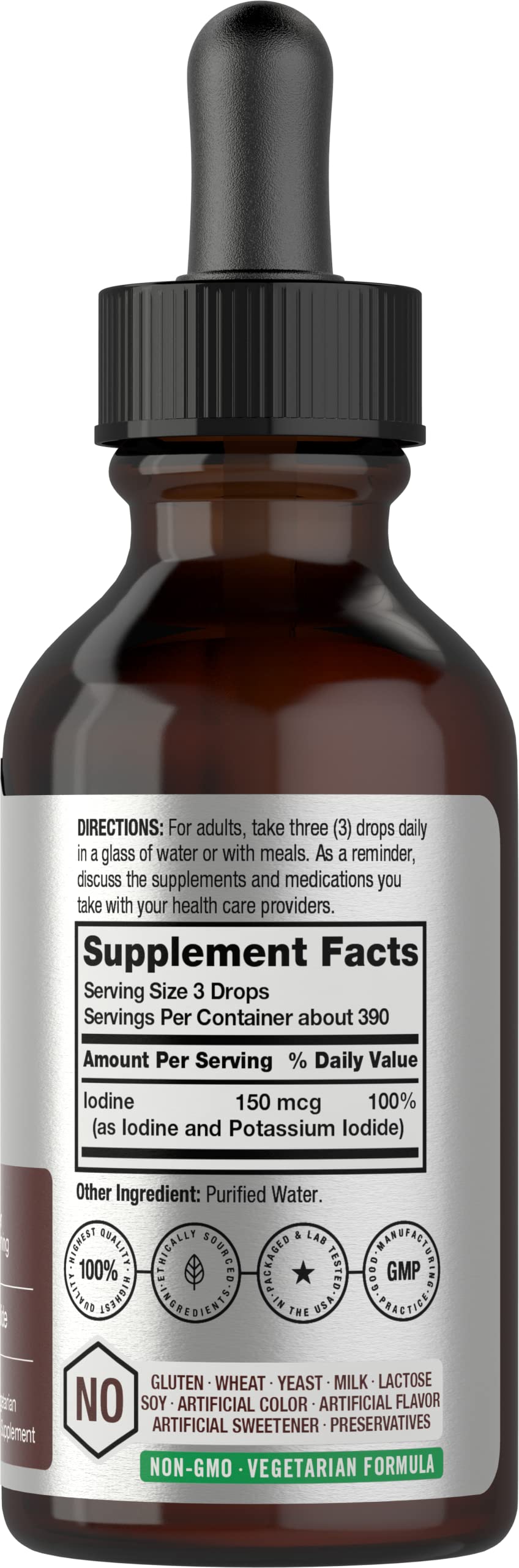 Horbäach Iodine Liquid Drops 150 mcg - 2 fl oz - image 2