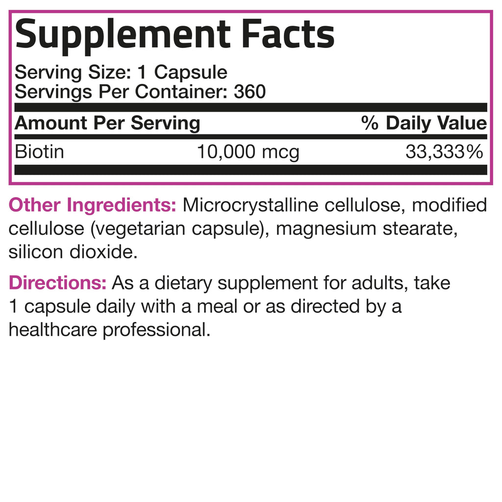 Bronson Ultra Biotin Hair, Skin & Nails - 10,000 mcg