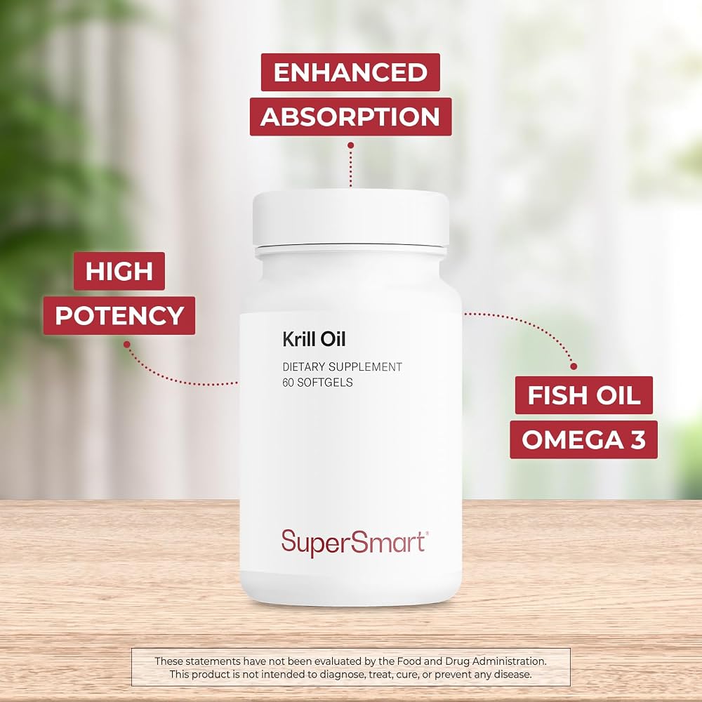 Supersmart Krill Oil Supplement 1180mg Omega-3 - 60 Softgels - image 3