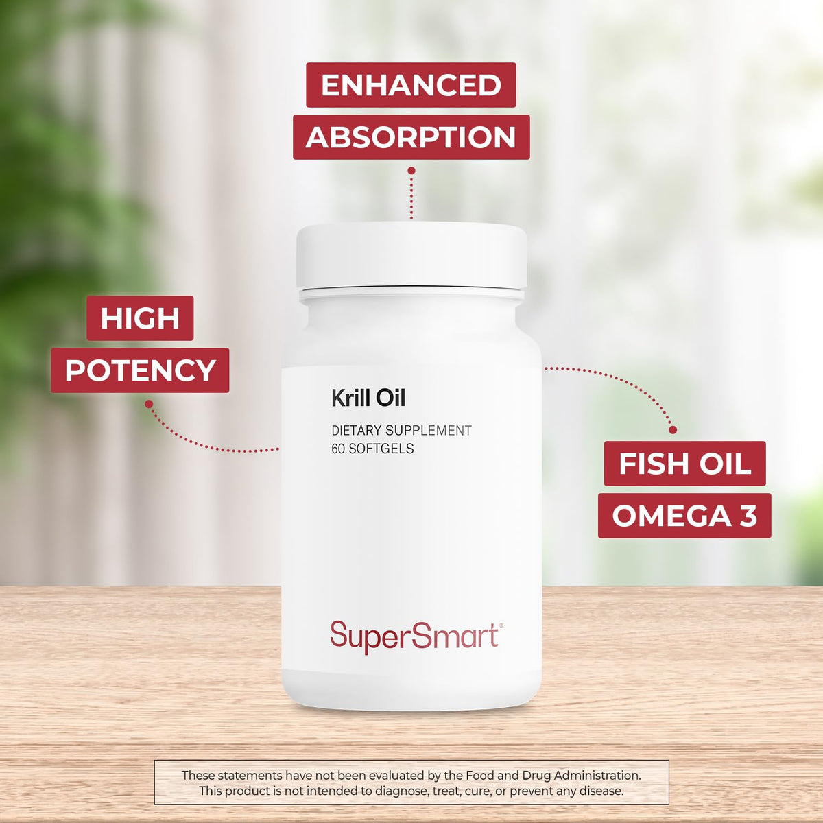 Supersmart Krill Oil Supplement 1180mg Omega-3 - 60 Softgels - image 3