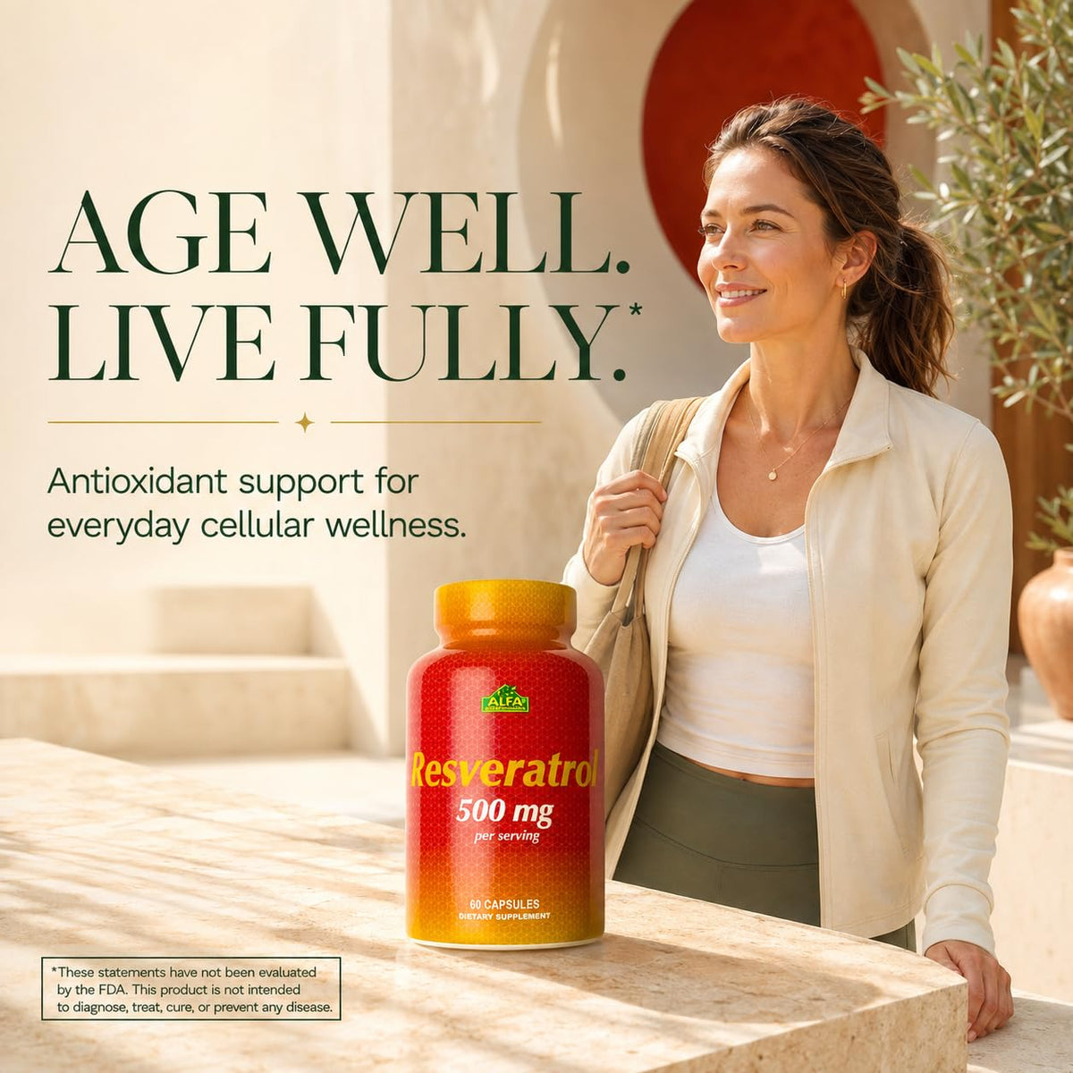 ALFA VITAMINS Resveratrol 1000mg Antioxidant - 60 Capsules - image 5