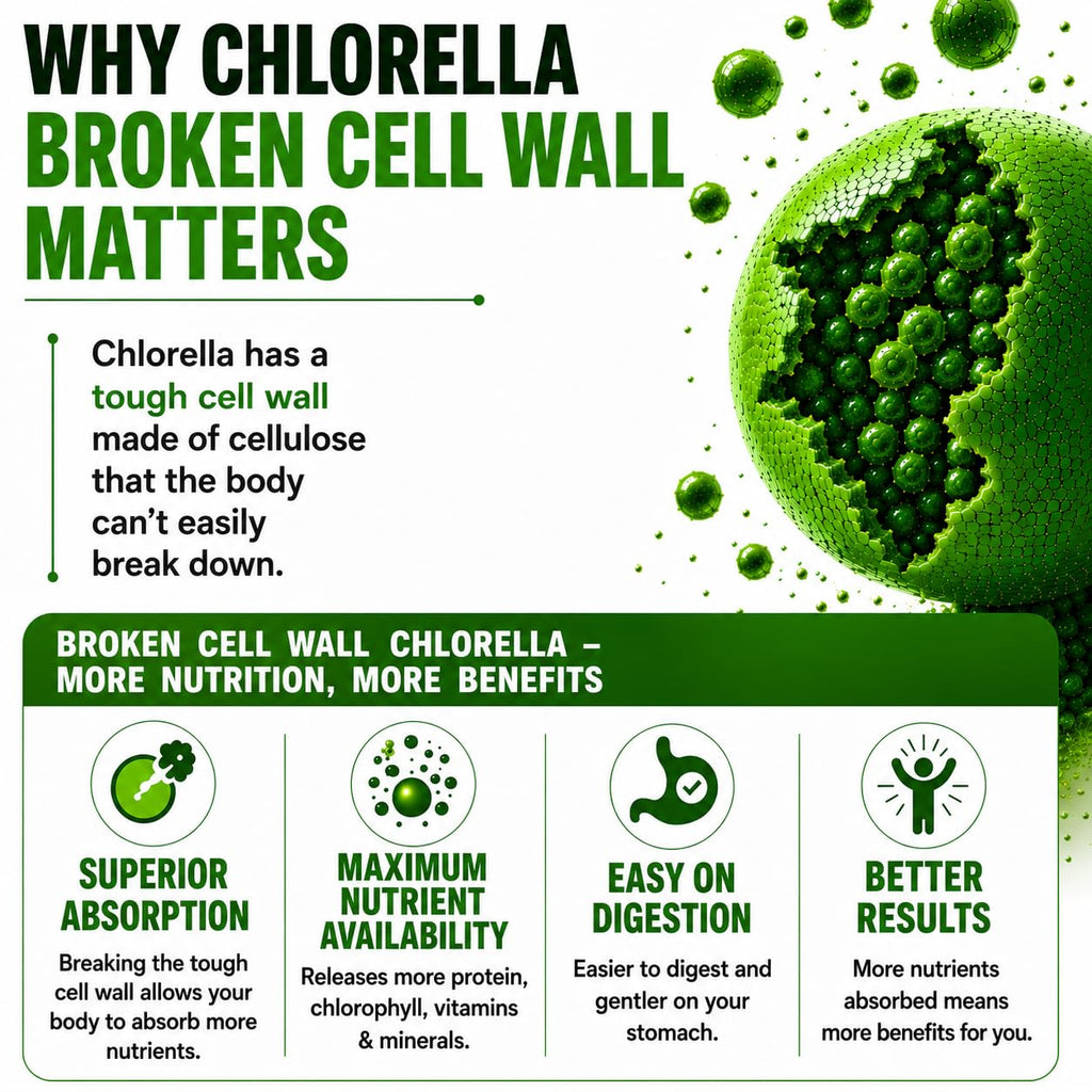 HCL Herbal Code Labs Chlorella 3000 mg - 180 Capsules - image 4