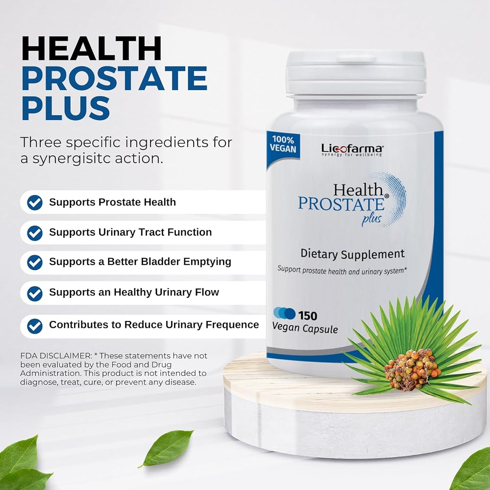 Licofarma Health Prostate Plus Saw Palmetto - 150 Vegetable Capsules - image 2