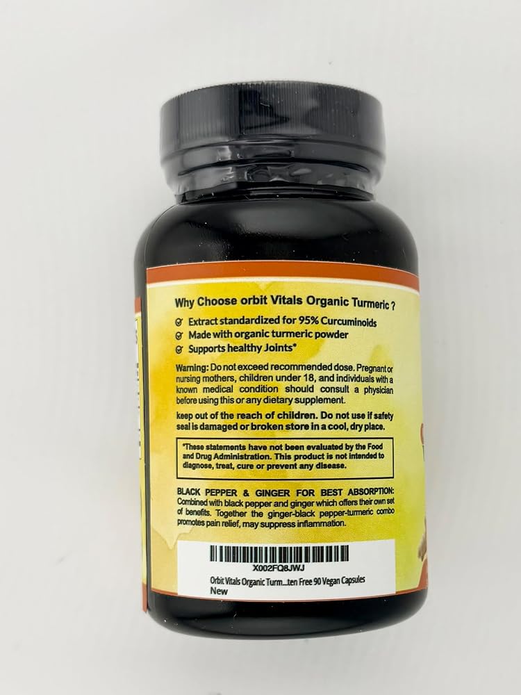 Orbit Vitals Turmeric Curcumin with Black Pepper & Ginger - 90 Capsules - image 2