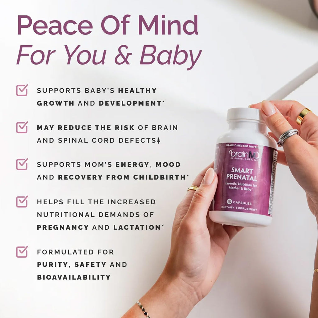 BrainMD Smart Prenatal Multivitamin - 120 Capsules - image 2