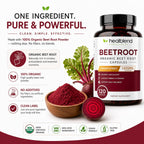 Healblend Organic Beet Root Capsules 1300mg - 120 Count - image 4