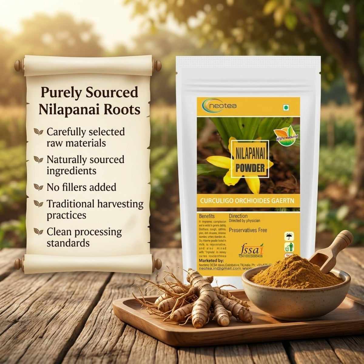 neotea Nilapanai Kizhangu Brahmin Ginseng Powder - 300g - image 2