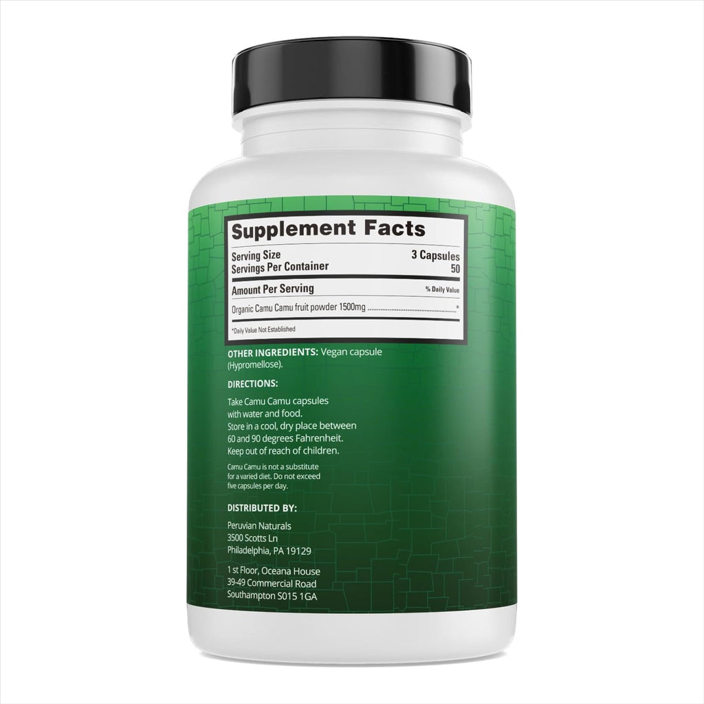 Peruvian Naturals Organic Vitamin C from Camu Camu - 150 Capsules - image 8