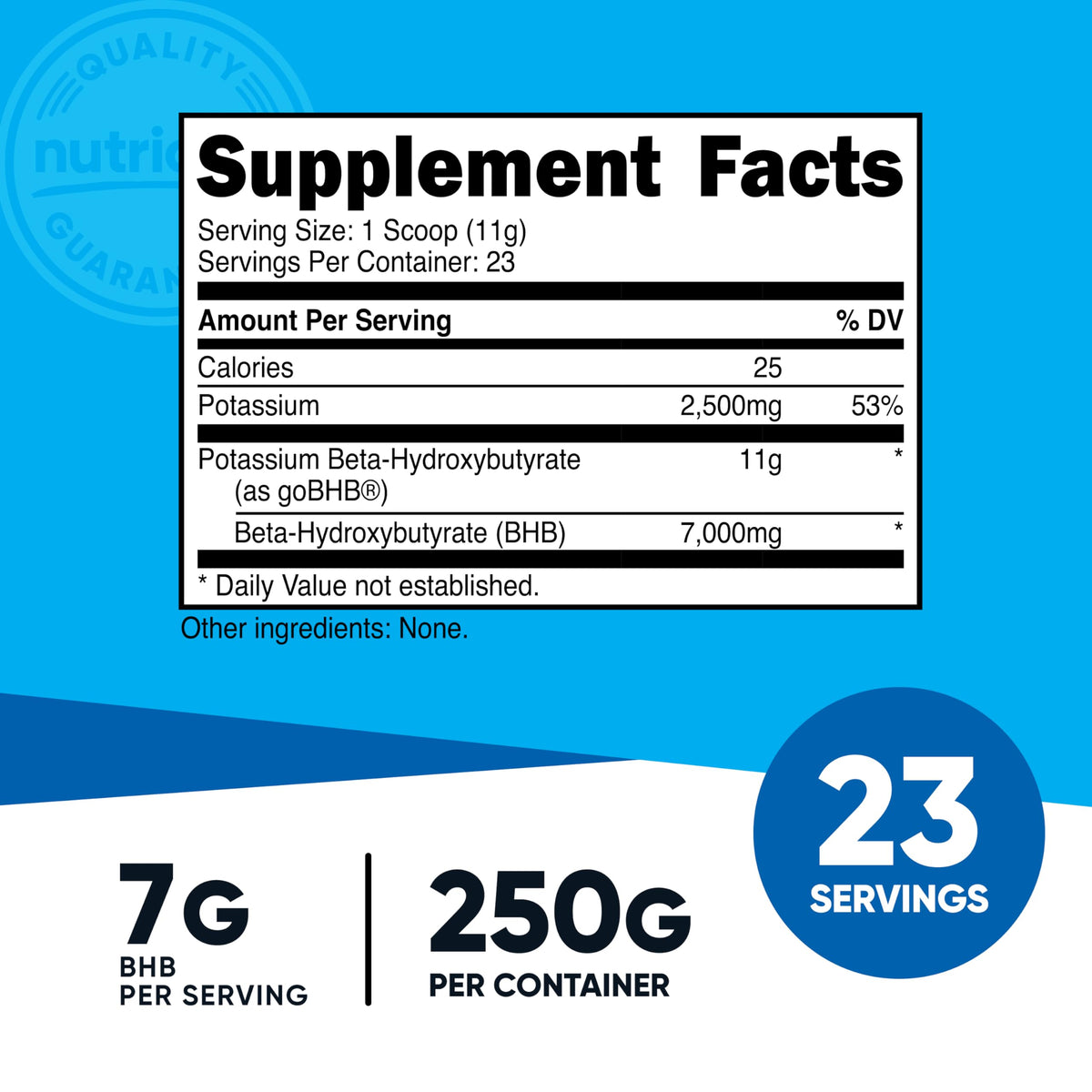 Nutricost Potassium BHB Salts Exogenous Ketone Supplement - 250g - image 2