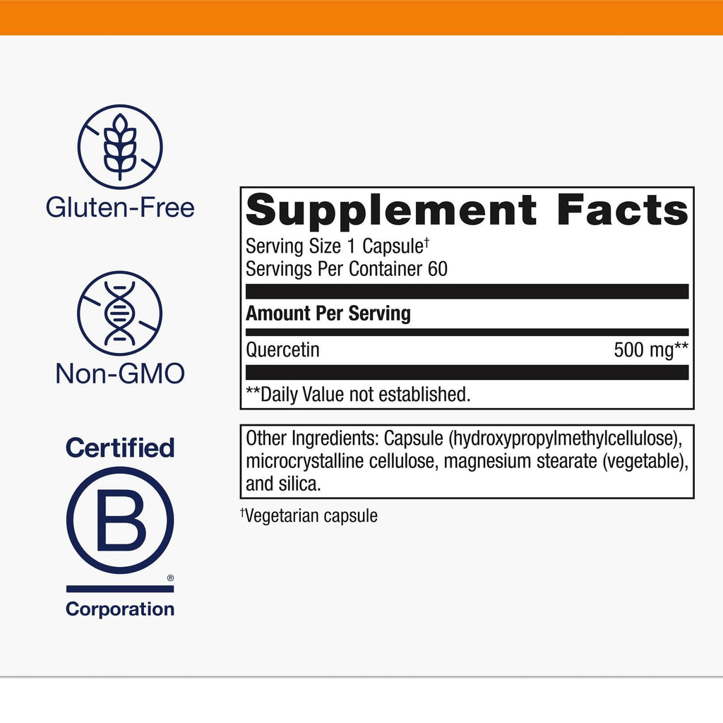 Metagenics Quercetin 500 mg Immune & Respiratory Support - 60 Capsules - image 4