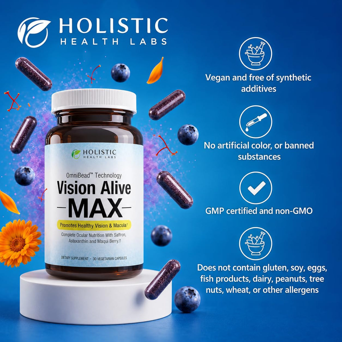 Holistic Health Labs Vision Alive Max Eye Supplement Lutein