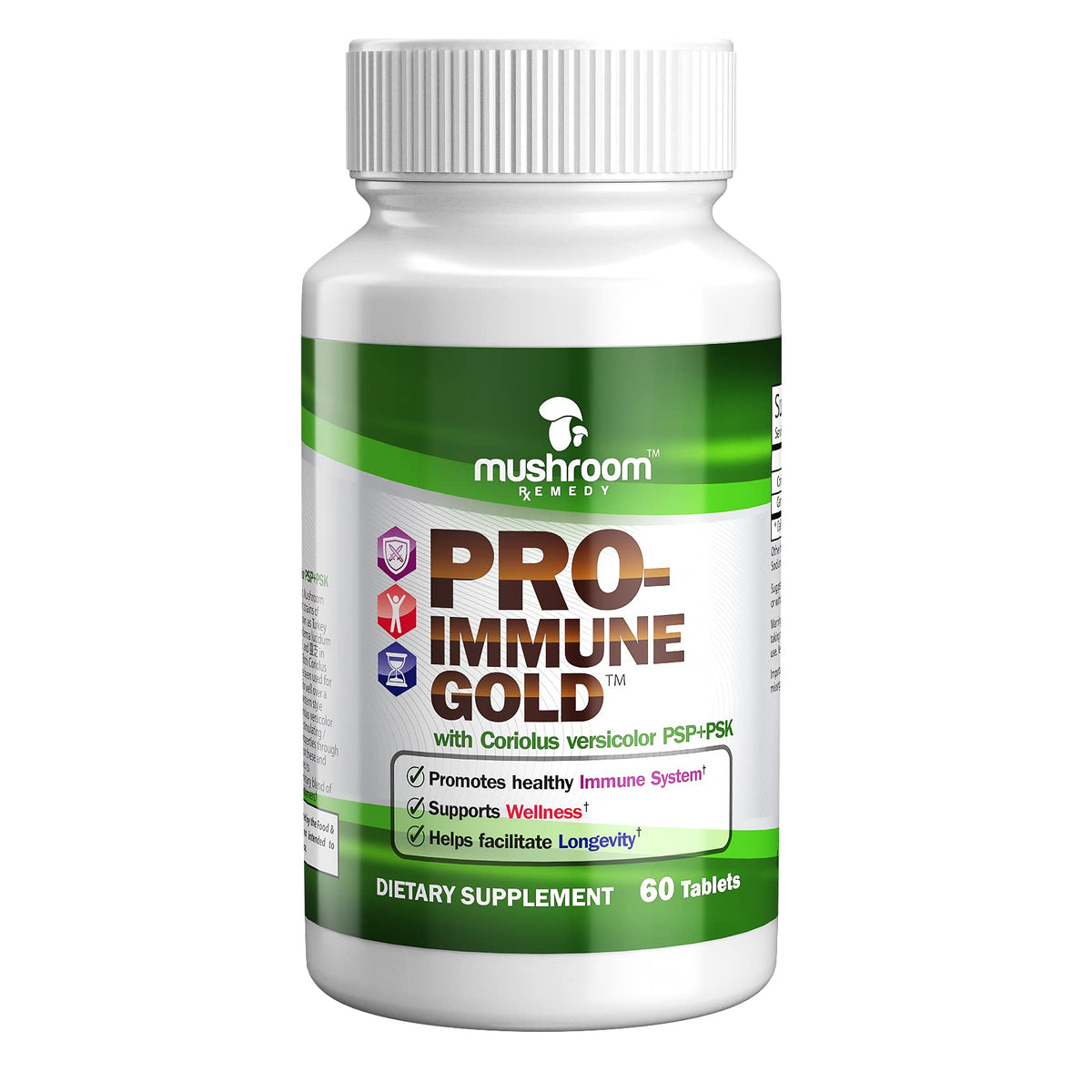 Mushroom Remedy PRO-Immune Gold Immune Support - 60 Tablets