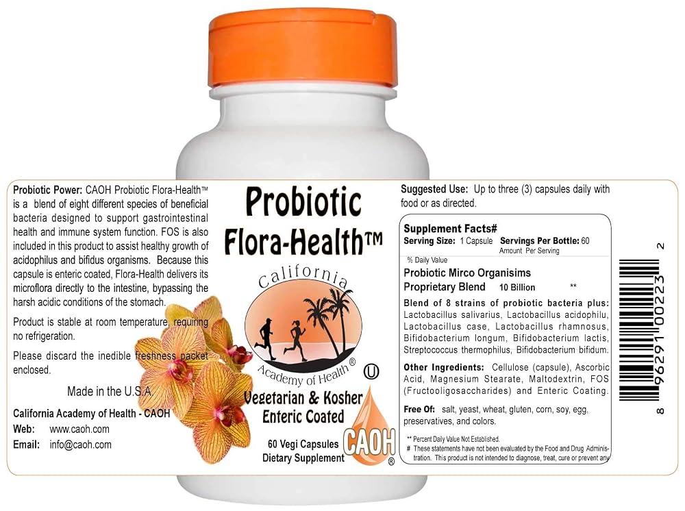California Academy of Health Probiotic FloraHealth - 60 Capsules