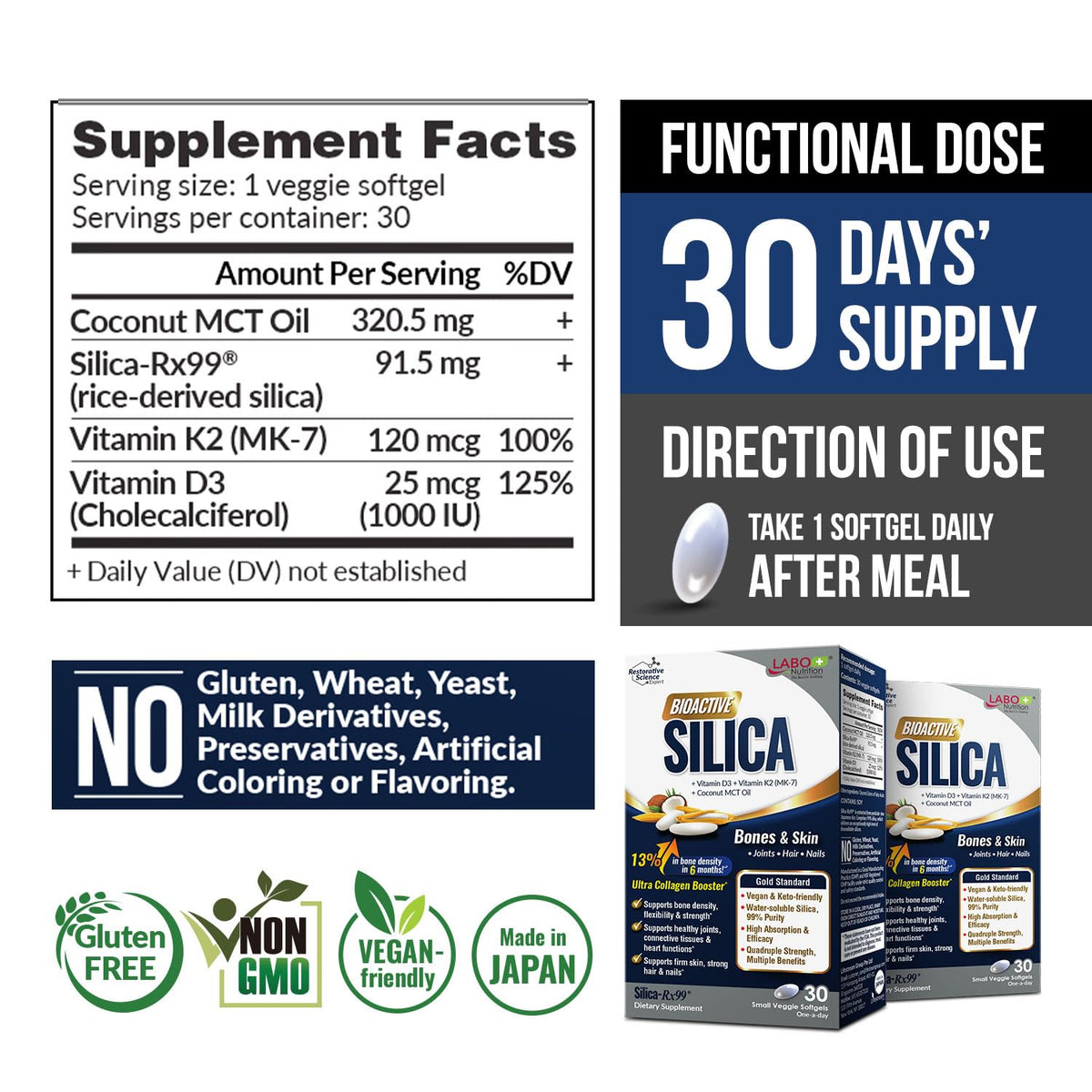 LABO Nutrition Bioactive Organic Silica